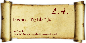 Lovasi Aglája névjegykártya